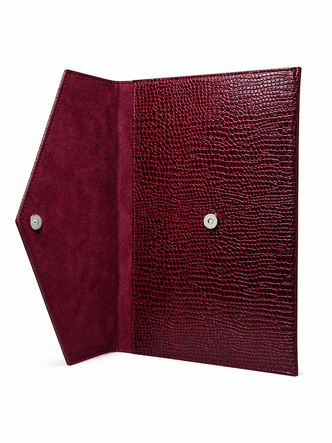 THE WEDGE BURGUNDY CROC LAPTOP SLEEVE