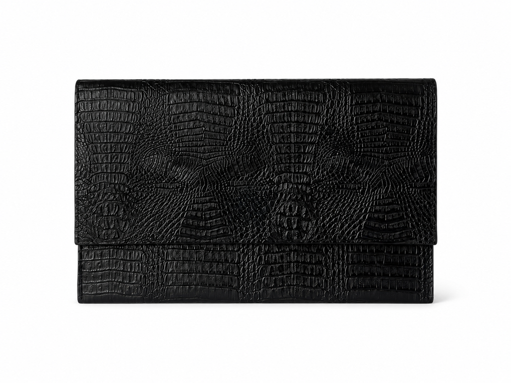 THE EXTENDED BLACK CROC LAPTOP SLEEVE
