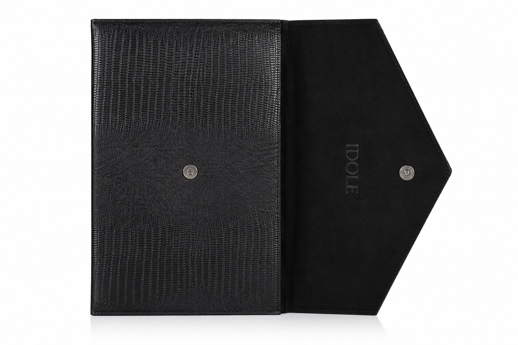 THE WEDGE BLACK LIZARD LAPTOP SLEEVE