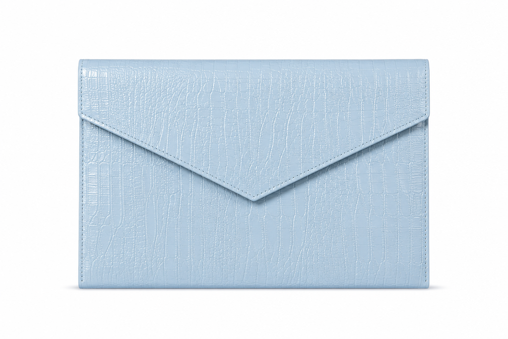 THE WEDGE LIGHT BLUE CROC LAPTOP SLEEVE