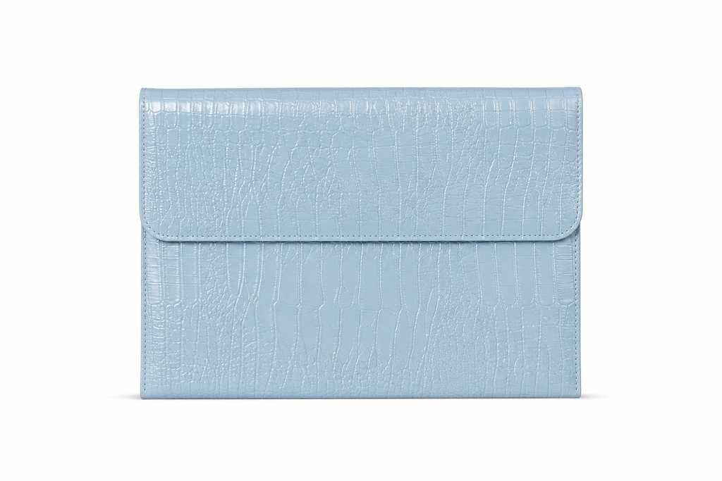 THE CLASSIC LIGHT BLUE CROC LAPTOP SLEEVE