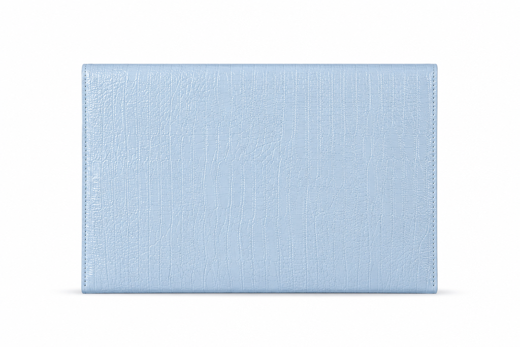 THE EXTENDED LIGHT BLUE CROC LAPTOP SLEEVE