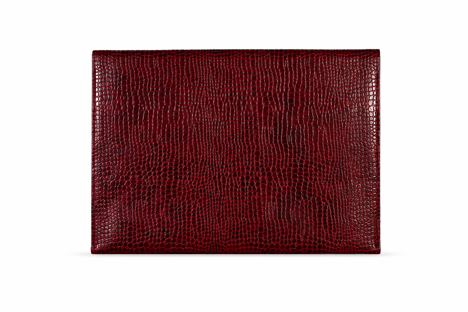 THE CLASSIC BURGUNDY CROC LAPTOP SLEEVE