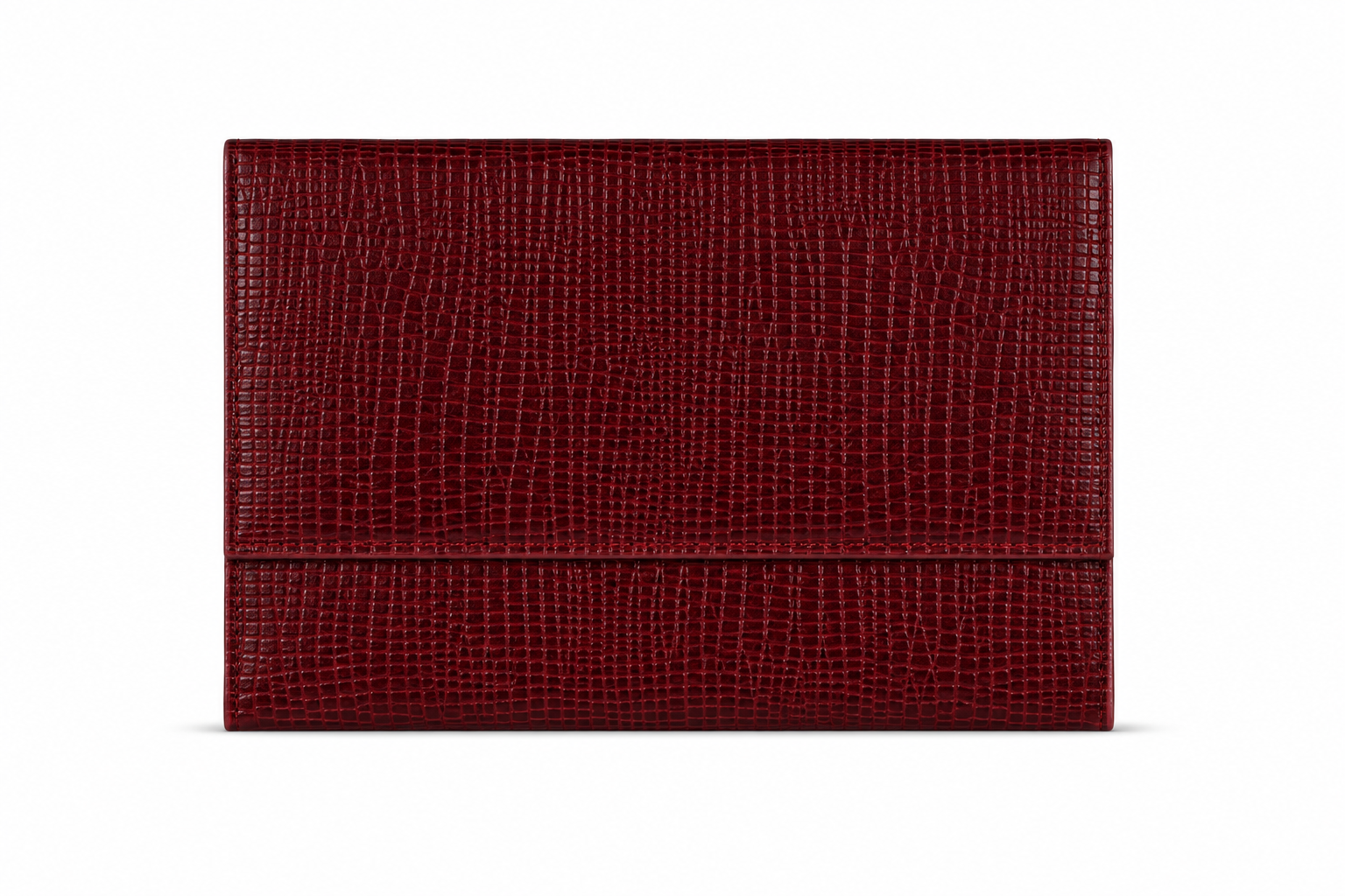 THE EXTENDED BURGUNDY CROC LAPTOP SLEEVE