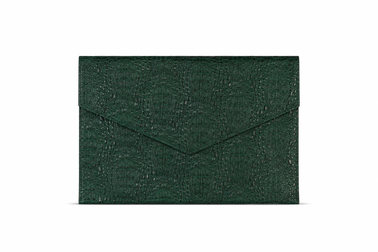 THE WEDGE GREEN CROC LAPTOP SLEEVE