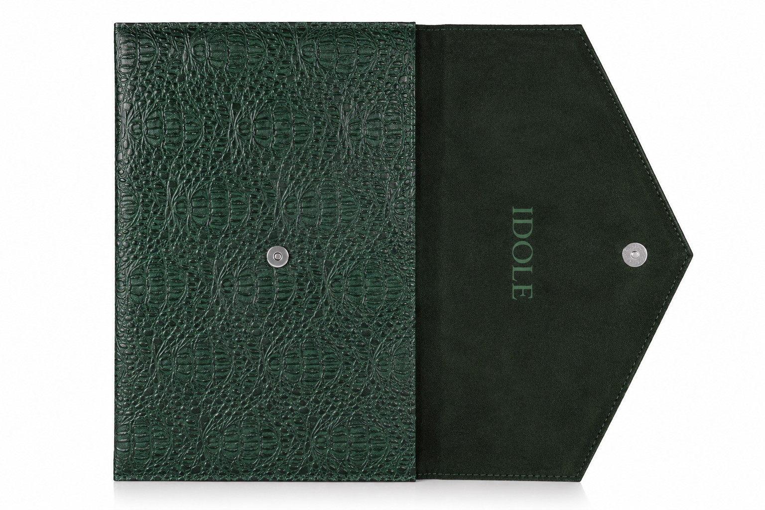 THE WEDGE GREEN CROC LAPTOP SLEEVE