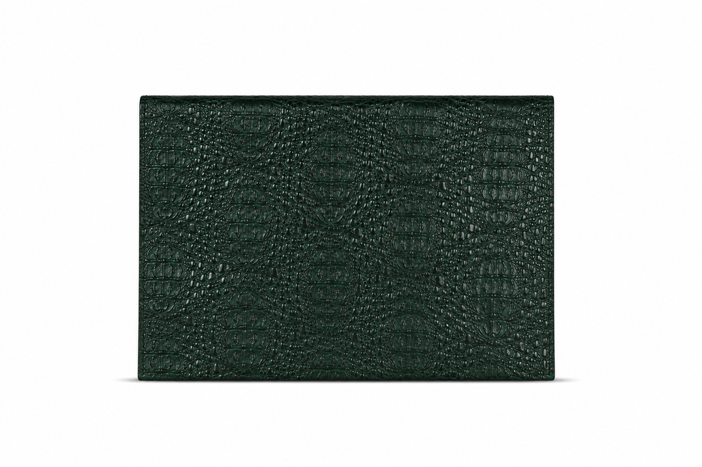 THE WEDGE GREEN CROC LAPTOP SLEEVE