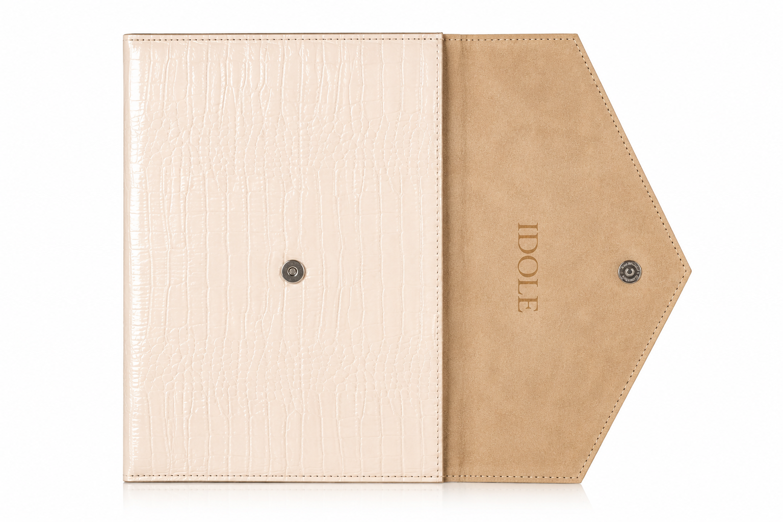 THE WEDGE OFFWHITE CROC LAPTOP SLEEVE